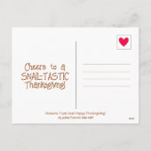 Carte postale Bon thanksgiving Snail (Dos)