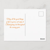 Carte Postale bon thanksgiving vacances 3 photos collage chic (Dos)