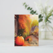 Carte Postale Bon thanksgiving vie calme à la campagne (Debout devant)