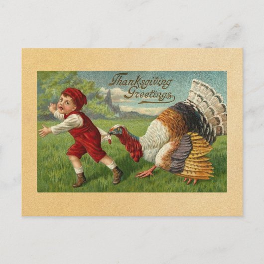 Carte postale Bon thanksgiving vintage (Devant)