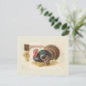 Carte postale Bon thanksgiving vintage (Debout devant)
