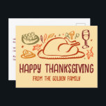 Carte Postale Bon thanksgiving Whimsgiving sur mesure<br><div class="desc">Carte postale idéale pour souhaiter bon thanksgiving à la famille, aux amis ou aux collègues! L'art fait main pour vous ! Parfait pour un jour de fête de Thanksgiving ou d'Amical - changez le texte pour vos besoins. ENTIÈREMENT PERSONNALISABLE ! Cliquez sur "Personnaliser" ci-dessus pour modifier le texte à l'avant...</div>
