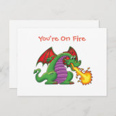 Carte Postale Bon Travail Dragon (Devant / Derrière)