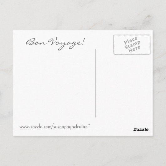 Carte Postale Bon Voyage (Dos)