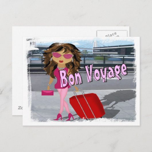 Carte Postale Bon Voyage Diva (Devant / Derrière)