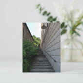 Carte Postale bon voyage, escaliers (Debout devant)