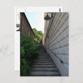 Carte Postale bon voyage, escaliers (Devant / Derrière)