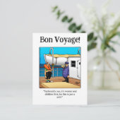 Carte postale Bon Voyage Humour (Debout devant)