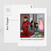 Carte postale Bon Voyage Humour (Devant / Derrière)