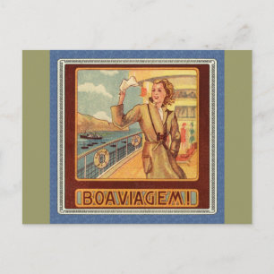 Carte Postale Bon Voyage Ocean Liner