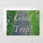 Carte Postale Bon Voyage ! Train Track Railway in Nature Paysage (Devant / Derrière)