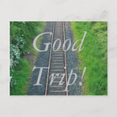 Carte Postale Bon Voyage ! Train Track Railway in Nature Paysage (Devant)