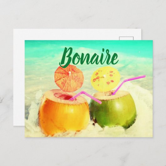 Carte Postale Bonaire coconuts (Devant / Derrière)