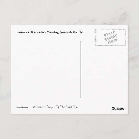 Carte postale - Bonaventure Azaleas (Dos)