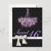 Carte Postale Bonbon blanc 16 à arc de diamant (Devant / Derrière)