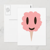 Carte Postale Bonbon de coton rose (Devant / Derrière)