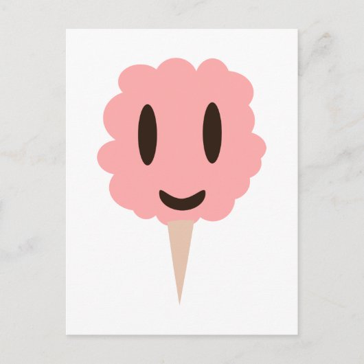 Carte Postale Bonbon de coton rose (Devant)