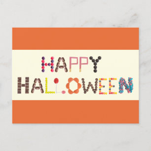 Carte Postale Bonbon Halloween - Mignonne pour les enfants