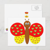 Carte postale BonBon Imaginaire Papillon (Devant / Derrière)