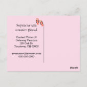 Carte Postale bonbon Valentine Coeurs (Dos)