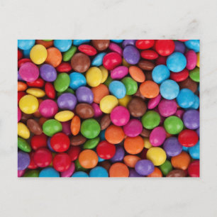 Carte Postale Bonbons à boutons colorés