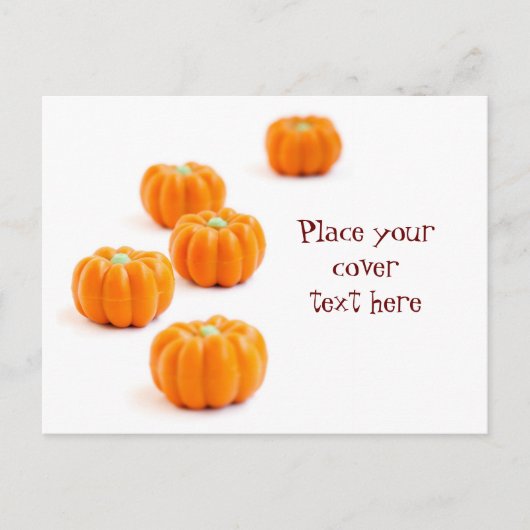 Carte Postale Bonbons citrouilles d'Halloween (Devant)