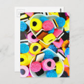 Carte Postale Bonbons colorés amusants (Devant / Derrière)