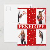 Carte Postale Bonbons de Noël Saupoudrer 4 Photo Collage (Devant / Derrière)