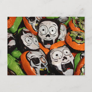 Carte Postale Bonbons en feuille de métal Crânes et zombies