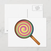 Carte Postale Bonbons Lollipop - Emoji (Devant / Derrière)