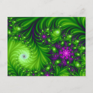 Carte Postale Bonbons pour yeux mignon coloré Abstrait Floral Ar