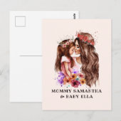 Carte Postale Bond adorable maman et fille (6) (Devant / Derrière)