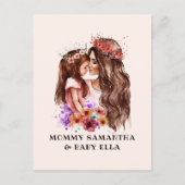 Carte Postale Bond adorable maman et fille (6) (Devant)