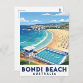 Carte Postale Bondi Beach Australie Voyages (Devant / Derrière)