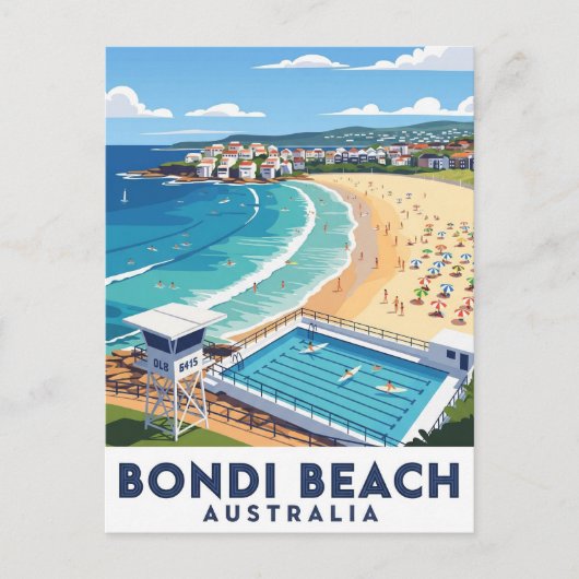 Carte Postale Bondi Beach Australie Voyages (Devant)