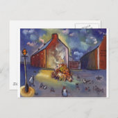 CARTE POSTALE BONFIRE NUIT (Devant / Derrière)