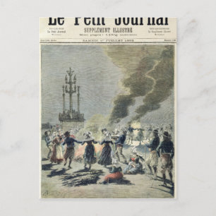 Carte Postale Bonfires allumé pour célébrer le solstice d'été à