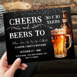 Carte Postale Bonheur aux bières Double anniversaire<br><div class="desc">Rustic Black Chalkboard aquarelle bouteille de bière et verre à pinte. Rustic Outdoor ou bar invitations anniversaire pour lui. N'importe quel âge. Modèle facile à personnaliser. Tout le texte peut être ajusté en utilisant l'option de conception. Amusant,  simple,  décontracté invitations d'anniversaire pour lui.</div>