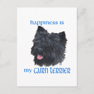 Carte Postale Bonheur Black Cairn Terrier