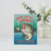 Carte Postale Bonheur de la pêche au bar (Debout devant)