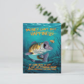 Carte Postale Bonheur de la pêche au bar (Debout devant)