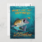 Carte Postale Bonheur de la pêche au bar (Devant / Derrière)