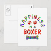 Carte Postale Bonheur des Boxers (Devant / Derrière)