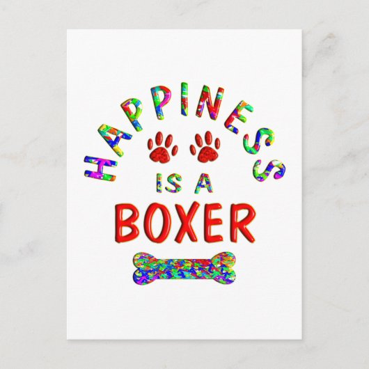 Carte Postale Bonheur des Boxers (Devant)