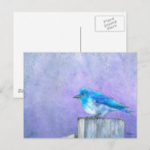 Carte Postale Bonheur d'oiseau bleu (Devant / Derrière)