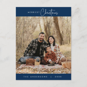 Carte Postale Bonheur Salutation Merriest Christmas Family Photo