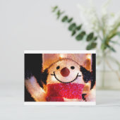 CARTE POSTALE BONHOMME DE NEIGE (Debout devant)