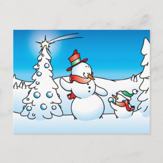 Carte Postale Bonhomme de neige