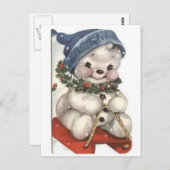 Carte Postale Bonhomme de neige (Devant / Derrière)