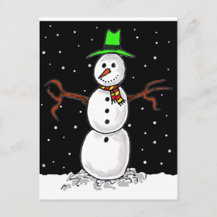 Carte Postale Bonhomme de neige